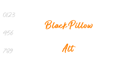 Black Pillow Alt
