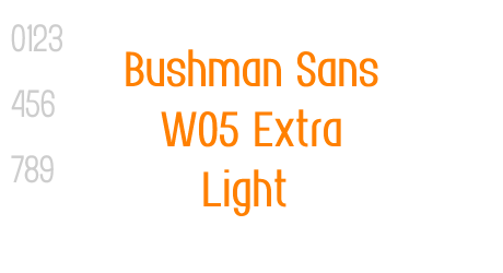 Bushman Sans W05 Extra Light