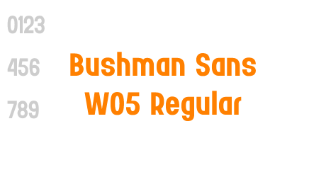 Bushman Sans W05 Regular