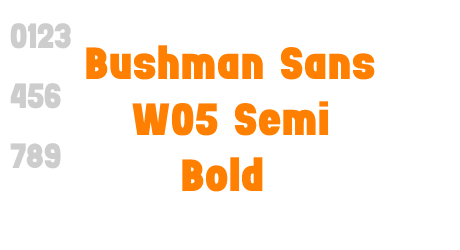 Bushman Sans W05 Semi Bold