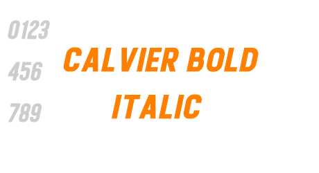 Calvier Bold Italic