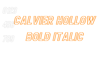 Calvier Hollow Bold Italic