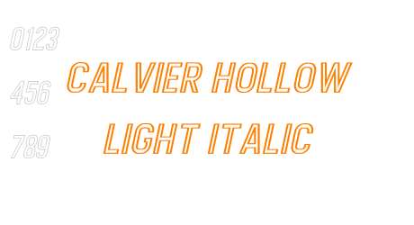 Calvier Hollow Light Italic