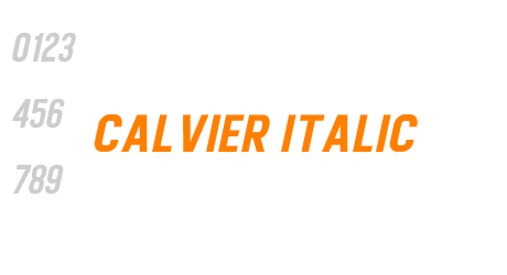 Calvier Italic