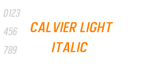 Calvier Light Italic