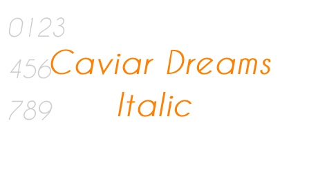 Caviar Dreams Italic
