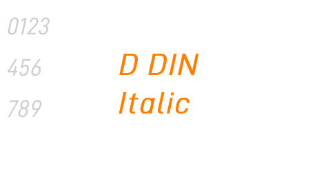 D DIN Italic