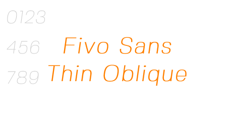 Fivo Sans Thin Oblique
