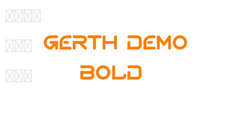 Gerth Demo Bold