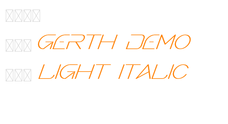 Gerth Demo Light Italic