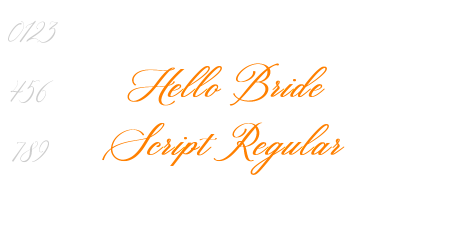 Hello Bride Script Regular