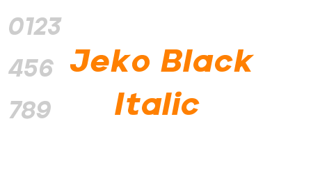 Jeko Black Italic