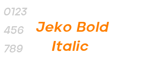 Jeko Bold Italic