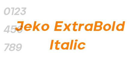 Jeko ExtraBold Italic