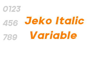 Jeko Italic Variable