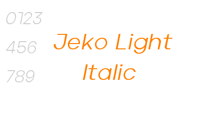 Jeko Light Italic