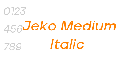 Jeko Medium Italic