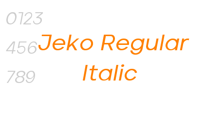 Jeko Regular Italic