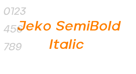 Jeko SemiBold Italic