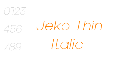 Jeko Thin Italic