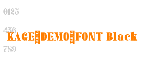 KAGE_DEMO_FONT Black