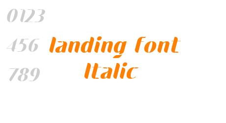 landing font Italic