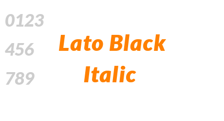 Lato Black Italic