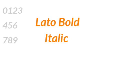 Lato Bold Italic