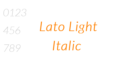 Lato Light Italic