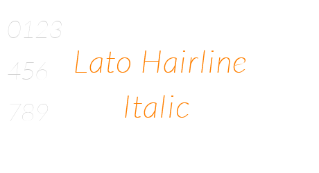 Lato Hairline Italic
