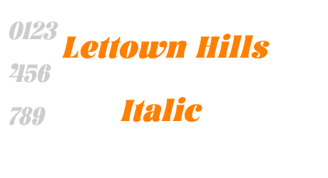 Lettown Hills Italic