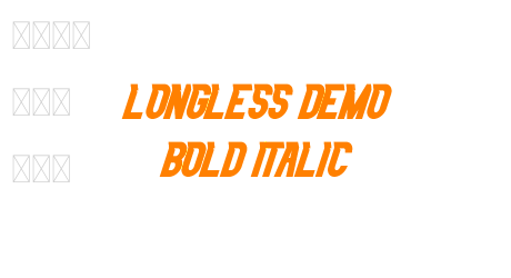 Longless Demo Bold Italic