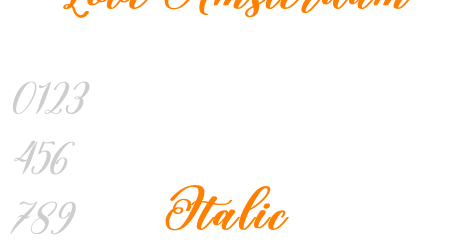 Love Amsterdam Italic
