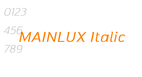 MAINLUX Italic