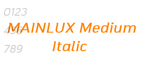 MAINLUX Medium Italic
