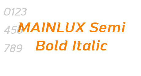 MAINLUX Semi Bold Italic