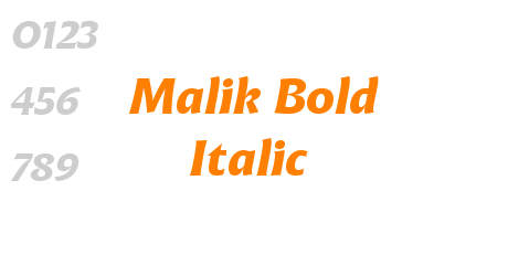 Malik Bold Italic