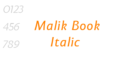 Malik Book Italic
