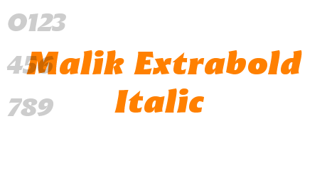 Malik Extrabold Italic