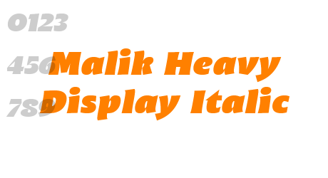 Malik Heavy Display Italic