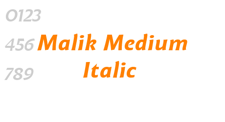 Malik Medium Italic