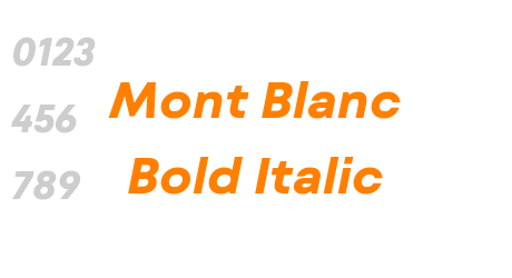 Mont Blanc Bold Italic