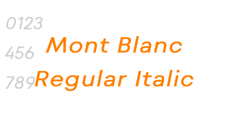 Mont Blanc Regular Italic