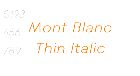 Mont Blanc Thin Italic