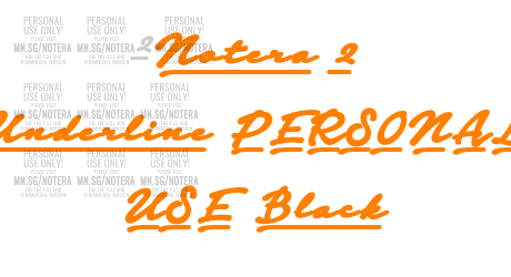Notera 2 Underline PERSONAL USE Black