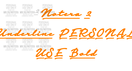 Notera 2 Underline PERSONAL USE Bold