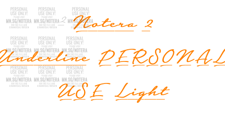 Notera 2 Underline PERSONAL USE Light