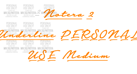 Notera 2 Underline PERSONAL USE Medium