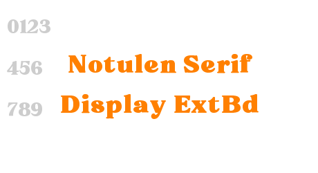 Notulen Serif Display ExtBd