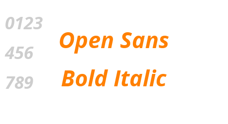 Open Sans Bold Italic